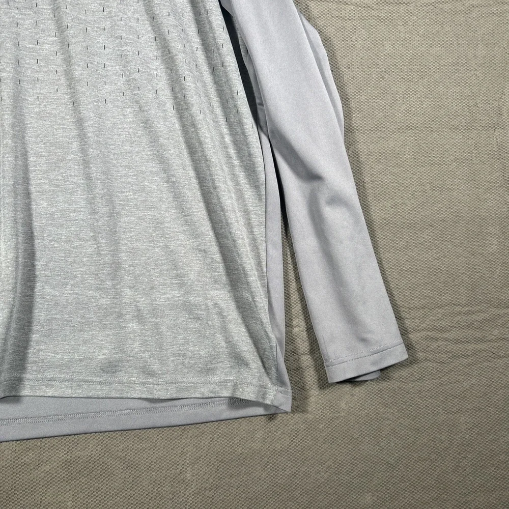 Adidas Long Sleeve Pullover 1/4 Zip Mens XL Lightweight Activewear Gray